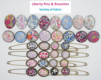 Liberty of London Brooch/ Scarf Pin/ Showl Pins/ Bag Pins/ Cardigan Closure/ Women's  Accessory/ Gift for her, Mom, Bridesmaids or Valentine