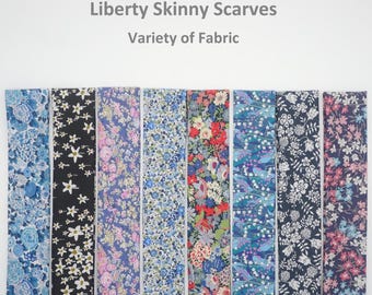 Liberty Scarf/ Skinny Scarf/ Women's Scarves/ Spring Scarf/ Neck Ties/ Hair Tie/ Purse Scarf/ Gift for her, Mom, Bridesmaids, or Valentine