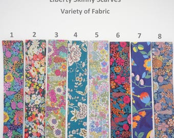 Liberty Scarf/ Skinny Scarf/ Women's Scarves/ Spring Scarf/ Floral Scarf/ Neck Tie/ Purse Scarf/ Gift for her, Mom, Bridesmaids or Valentine
