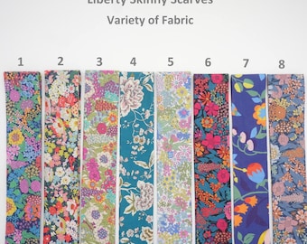 Liberty Scarf/ Skinny Scarf/ Women's Scarves/ Spring Scarf/ Floral Scarf/ Neck Tie/ Purse Scarf/ Gift for her, Mom, Bridesmaids or Valentine