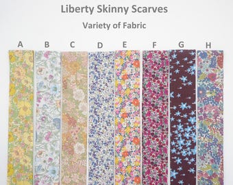 Liberty Scarf/ Skinny Scarf/ Women's Scarves/ Floral Scarf/ Spring Scarves/ Neck Tie/ Purse Scarf/ Gift for Mom, Bridesmaids or Valentine