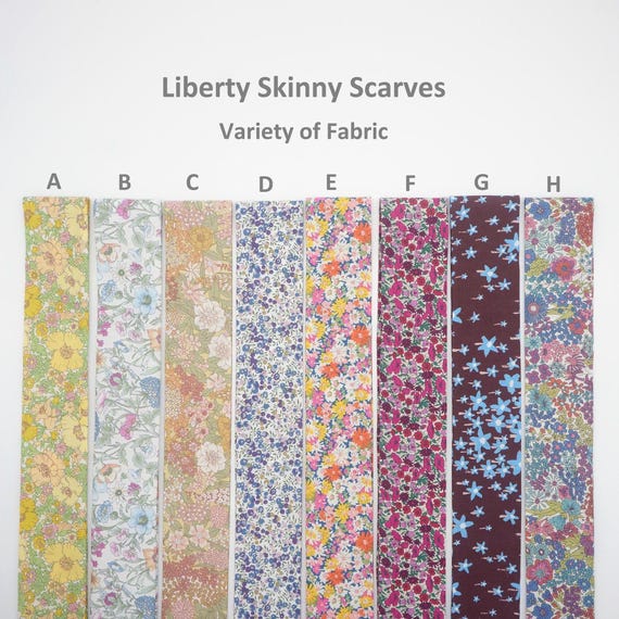 Liberty Scarf/ Skinny Scarf/ Women's Scarves/ Floral Scarf/ Spring Scarves/ Neck Tie/ Purse Scarf/ Gift for Mom, Bridesmaids or Valentine