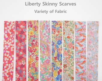 Liberty Scarf/ Skinny Scarf/ Women's Scarves/ Spring Scarves/ Scarf/ Neck Tie/ Purse Scarf/ Gift for her, Mom, Bridesmaids, or Valentine