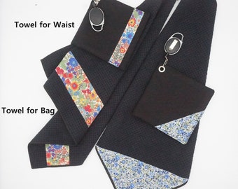 Liberty Towels/ Golf Towels with retractable Reel and Clip for easy use/ Gift for Mom, Bridesmaid, Friends, or Golfer/ Gift for her