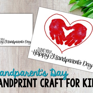 Grandparent’s Day Craft, Grandparent’s Day Handprint, Digital Download, Printable