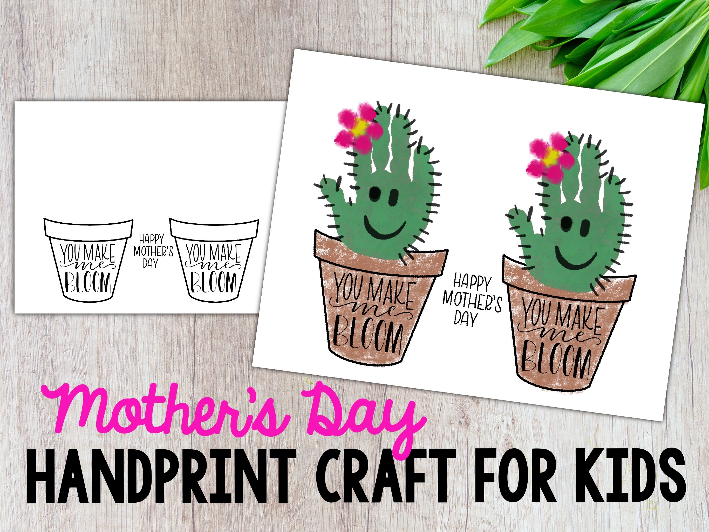Mother's Day Craft From Siblings or Twins, Mother's Day Handprint