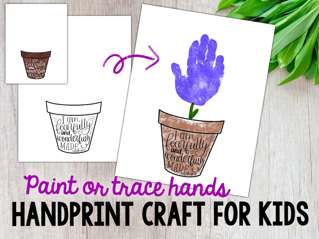I Am Fearfully and Wonderfully Made, Handprint Craft for Kids, Psalm ...