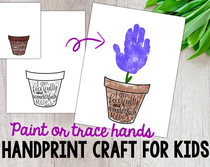 I Am Fearfully and Wonderfully Made, Handprint Craft for Kids, Psalm ...
