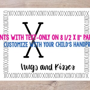 Hugs and Kisses, XO, Valentines Day Handprint Craft, Digital Download ...