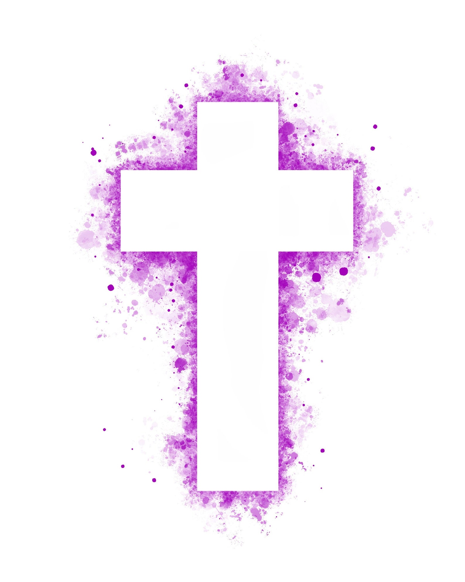 Purple Cross Lent Digital Download Wall Art Printable Etsy 日本