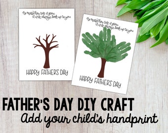 Father’s Day Handprint Craft, DIY Craft, I Will Always Look Up to You, Digital Download, Printable