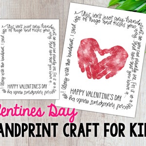Valentinstag Handabdruck Handwerk, DIY Handwerk, Gedicht, digitaler Download, printable