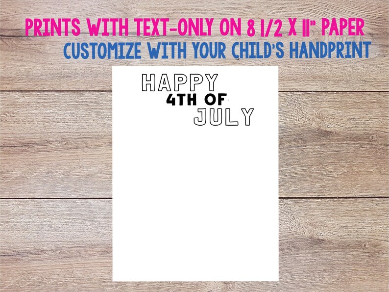 Firework July Hand Lettering Fireworks Handprint Craft, Fourth of July Handprint, DIY Kids Craft ...