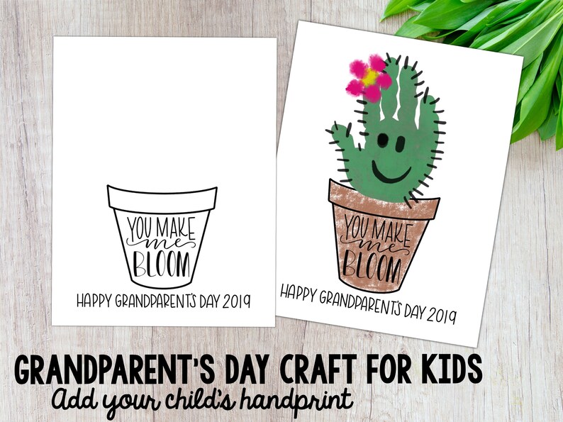 Grandparents Day Craft DIY Handprint Craft Grandparents Etsy