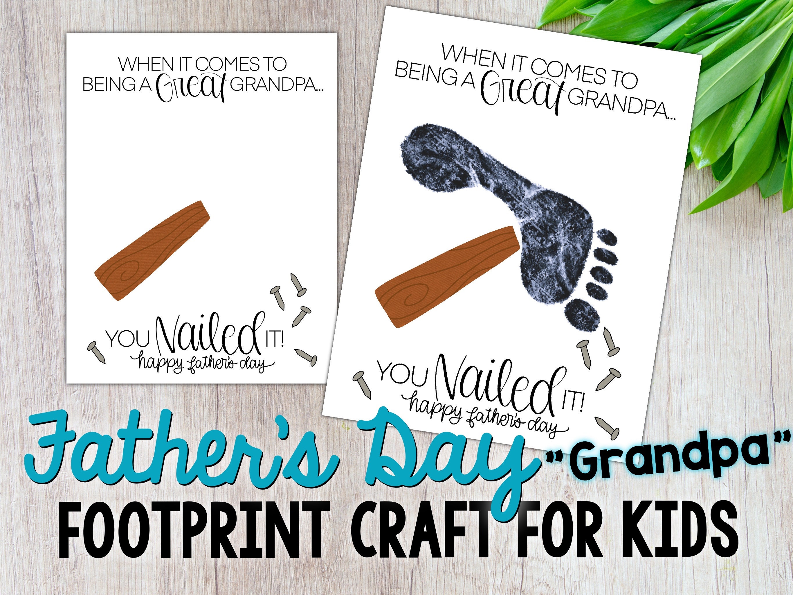 Father's day hotsell footprint art