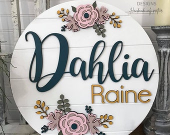 SVG digitale Instant Download Lasergesneden bestand Dahlia Raine Floral kwekerij ontwerp