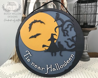 SVG Digital Instant Download Laser Cut File Tis Near Halloween Witch