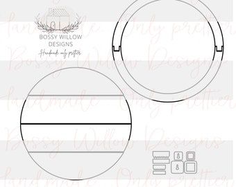 SVG Digital Instant Download Laser Cut File 18" Shiplap Circle Complete Set