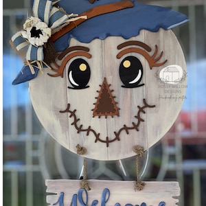 SVG Digital Instant Download Laser Cut File Scarecrow Shiplap Complete Set Autumn Door Hanger