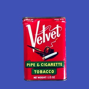 red velvet pipe tobacco Empty Collectable Vintage and Cigarette Canister 4, Very Old, Vintage Velvet,