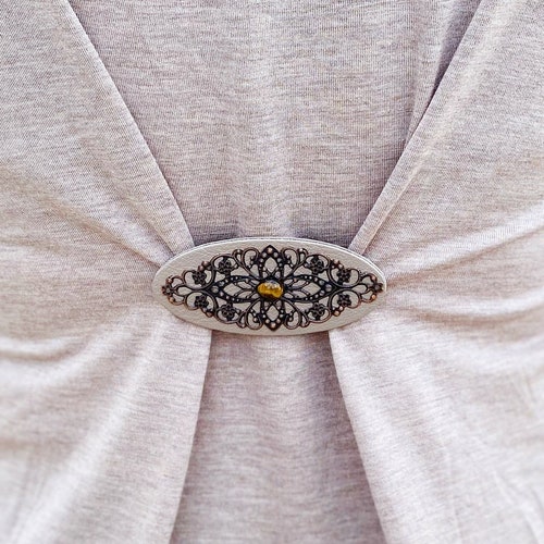 Cinch Clip Waist Cincher Silver on Black Leather Dress Etsy