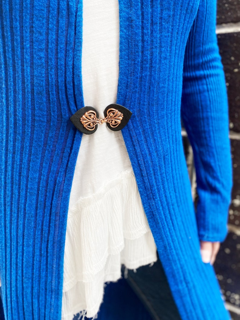 Cinch Clip Waist Cincher Copper on Black Leather Dress Etsy