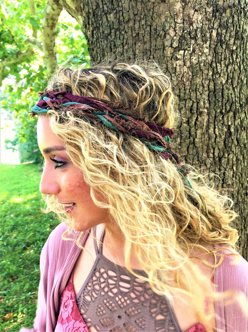 Boho Head Scarf Hippie Headband Fall Woodland | Etsy