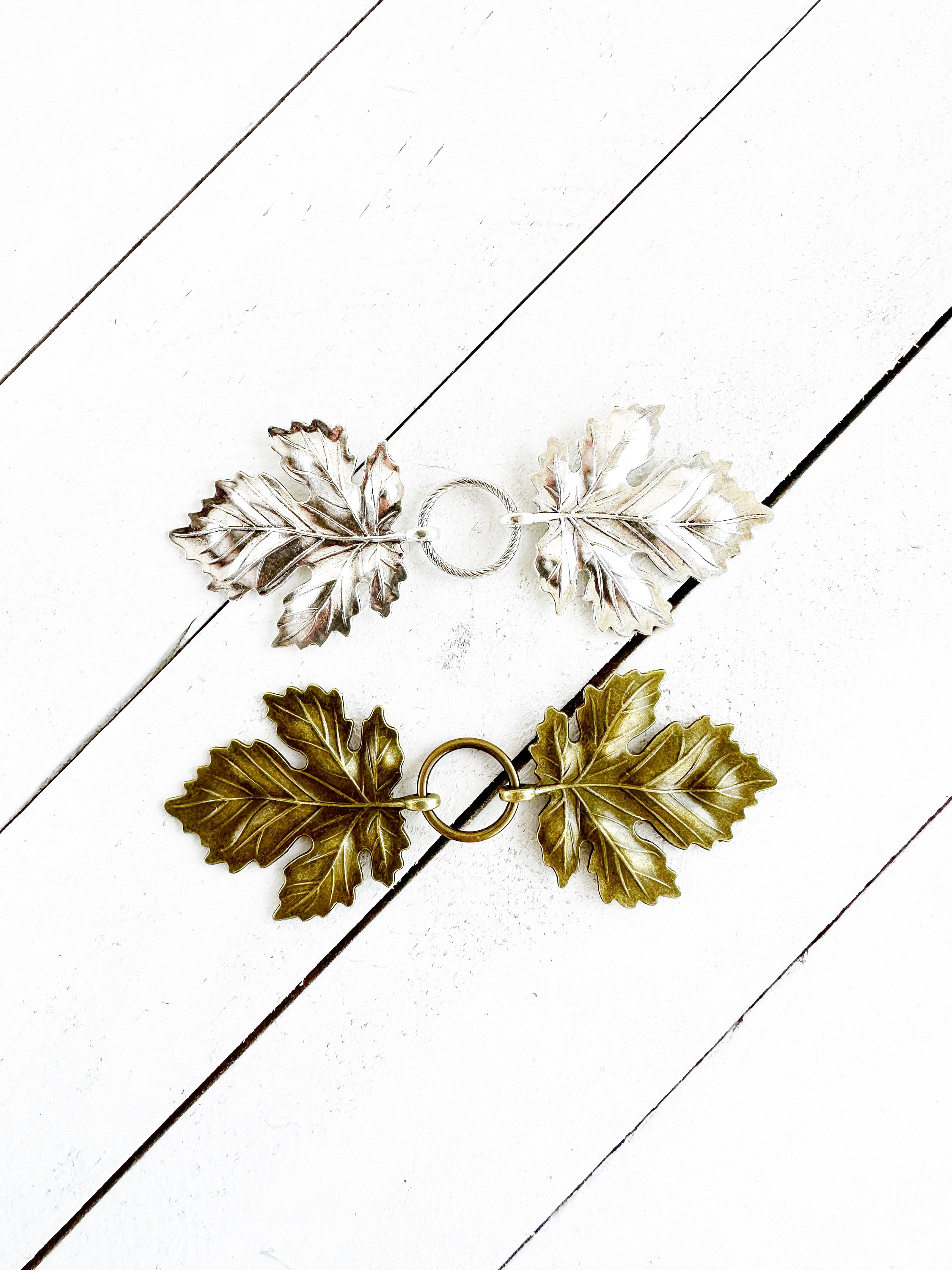2 Metal Leaf Dress Cinch Clips Bestselling Pair Etsy