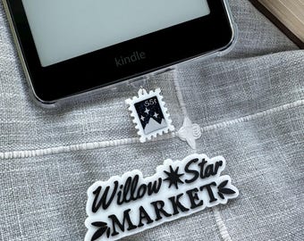 Mountain Stamp Dust Plug Charm | E-Reader Decor