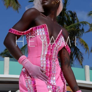 heyami pink sequin dress Electric Pink Disuko Mini Dress