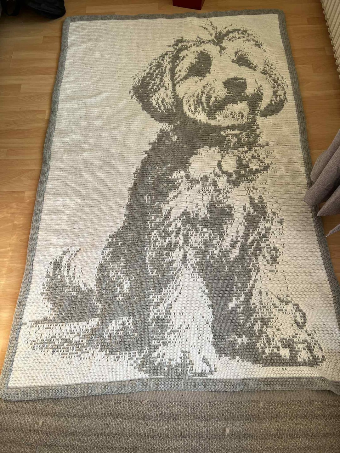 Overlay Mosaic Crochet Pattern, Cockapoo Dog, PDF Written Pattern Row ...