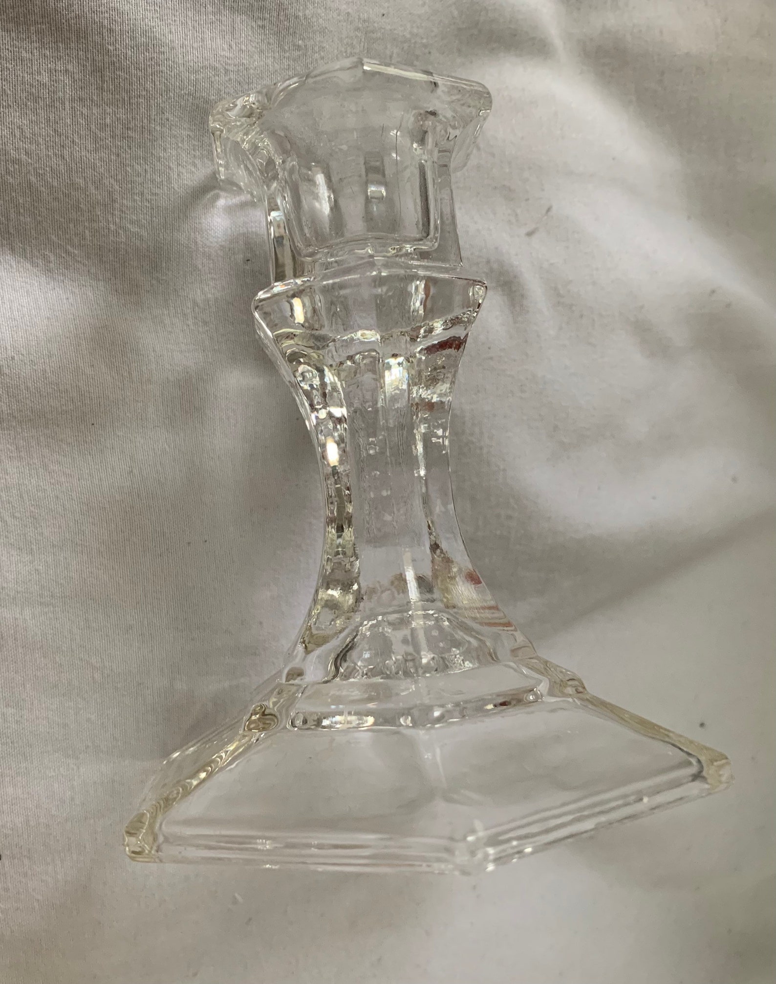 Set of Two 2 Bobeches / Prism / Crystal Candle Holders / Wax Etsy