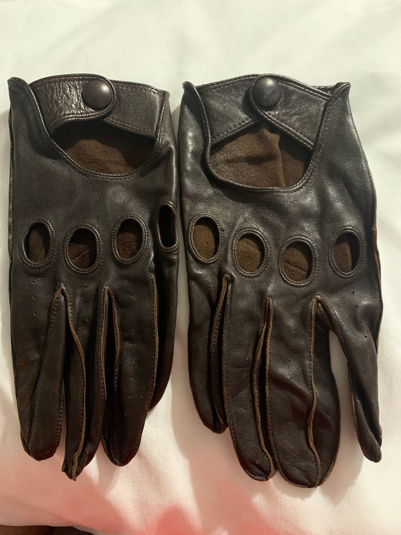 Vintage Mens Leather Coach Driving Gloves Size M Medium Etsy
