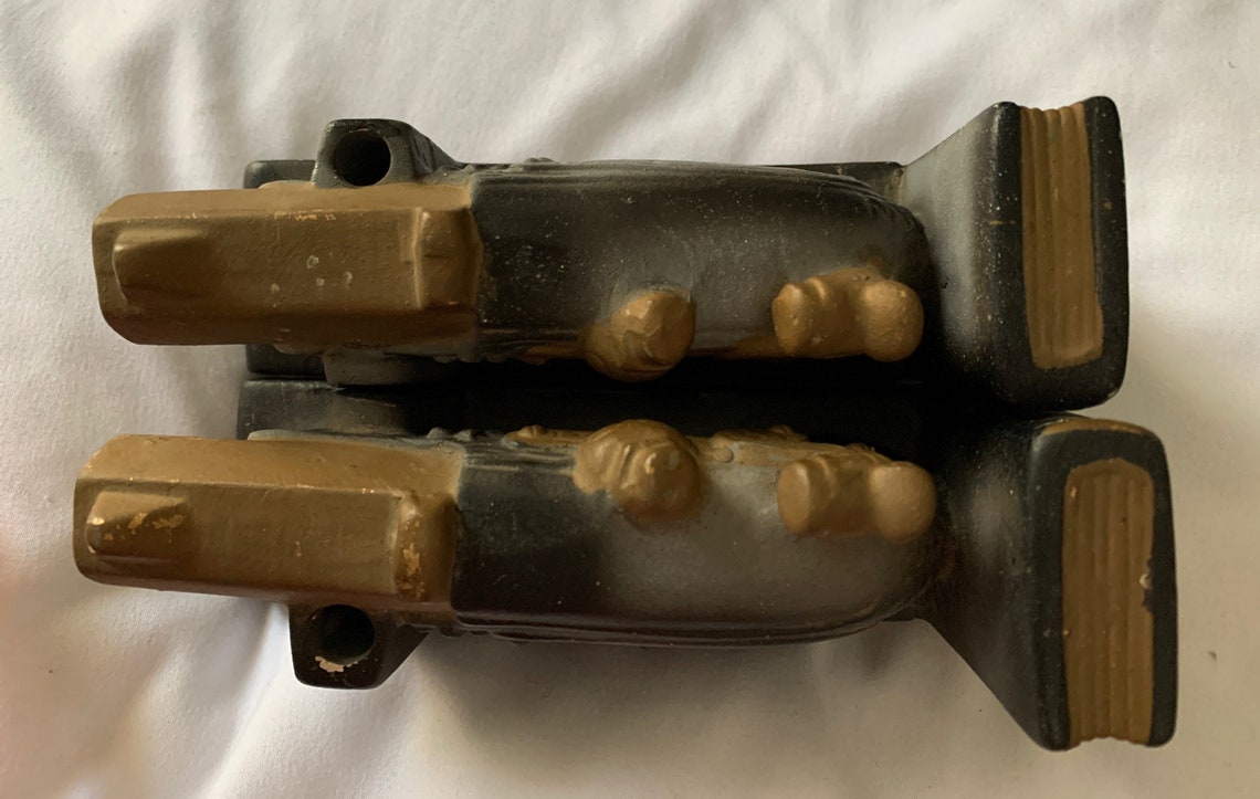 1960s Vintage Ceramic Dueling Pistol Gun Bookends Mfg in Etsy