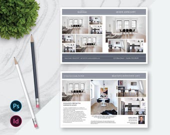 real estate flyer and postcard templates apple pages etsy