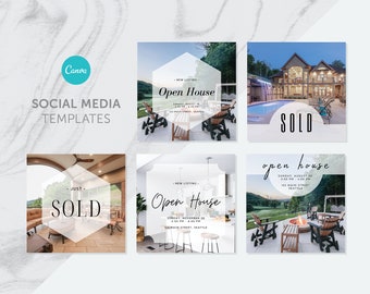 Canva Social Media Template, Realtor InstagramTemplate, Social Media Marketing Template, Instragram Marketing, Realtor Digital Marketing_SM3