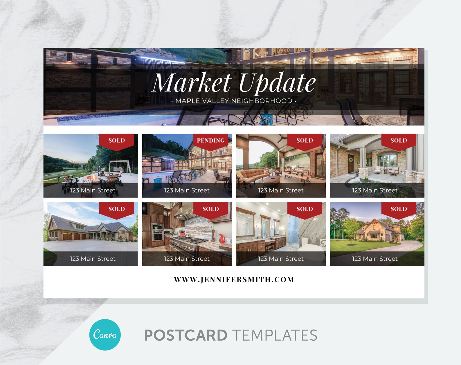  Canva Real Estate Postcard Templates Realtor Market Update Etsy