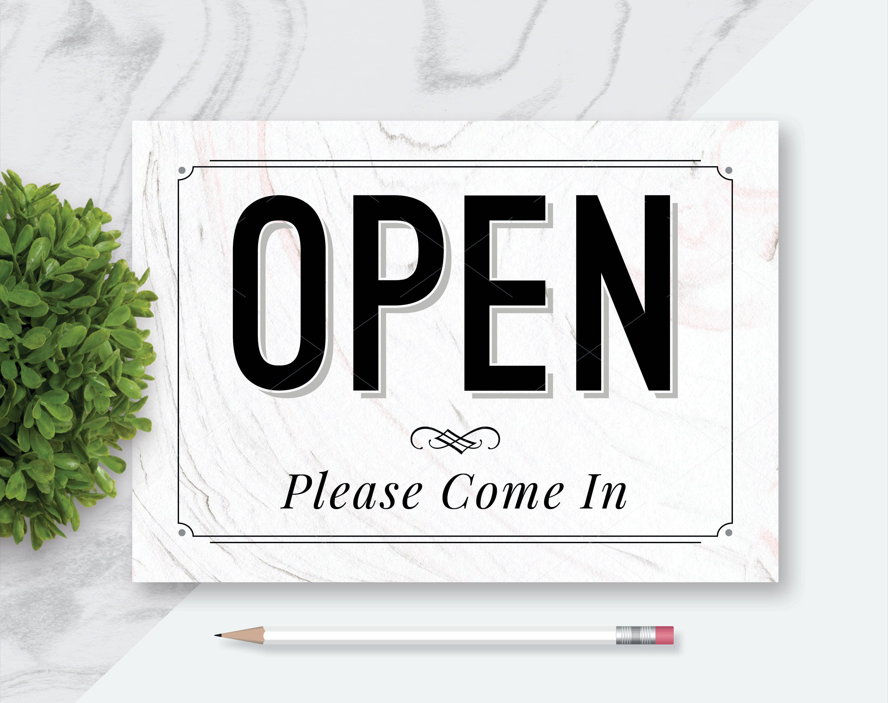 OPEN Printable Sign Welcome Please Come In Printable Sign | Etsy