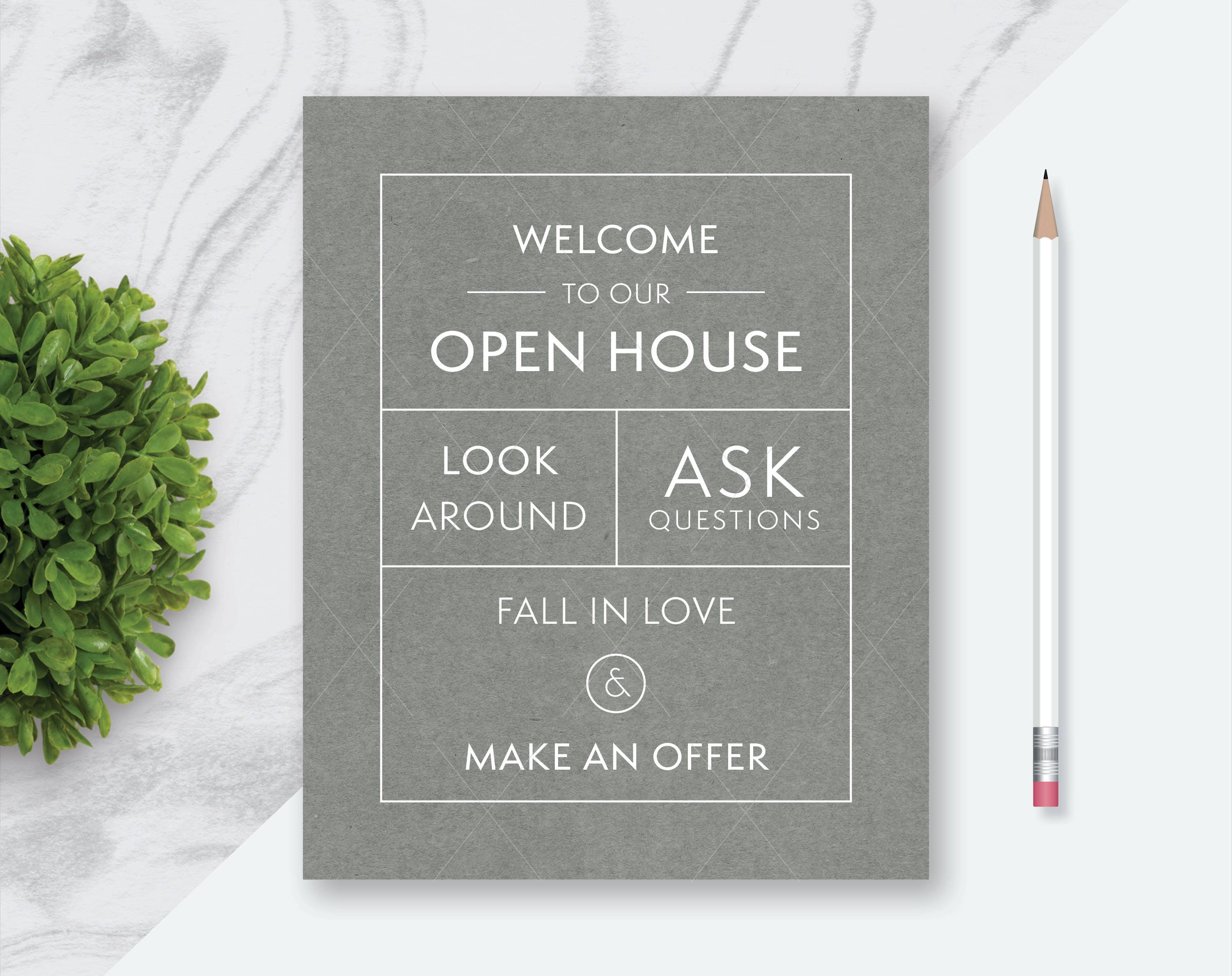 Real Estate Welcome To Our Open House Printables Etsy Singapore