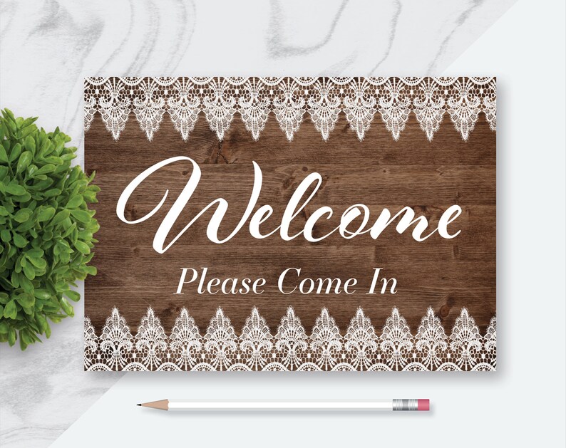 OPEN Printable Sign Welcome Please Come in Printable Sign - Etsy