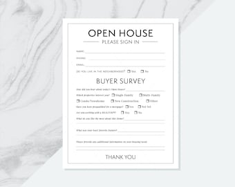 PDF Realty ONE Group Open House Real Estate Please Sign In Form, Please Sign In and Buyer Survey Form, Individual Sign In, Half Sheet Forms