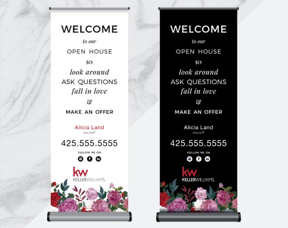 Pdf Made To Order Real Estate Agent Marketing Banner 24x63 Etsy