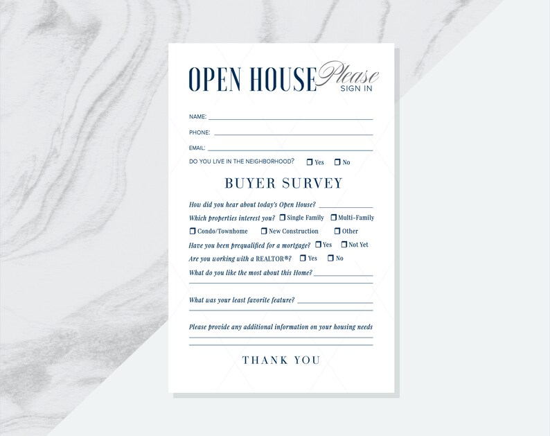 Coldwell Banker Open House Real Estate Please Sign In Forms Etsy