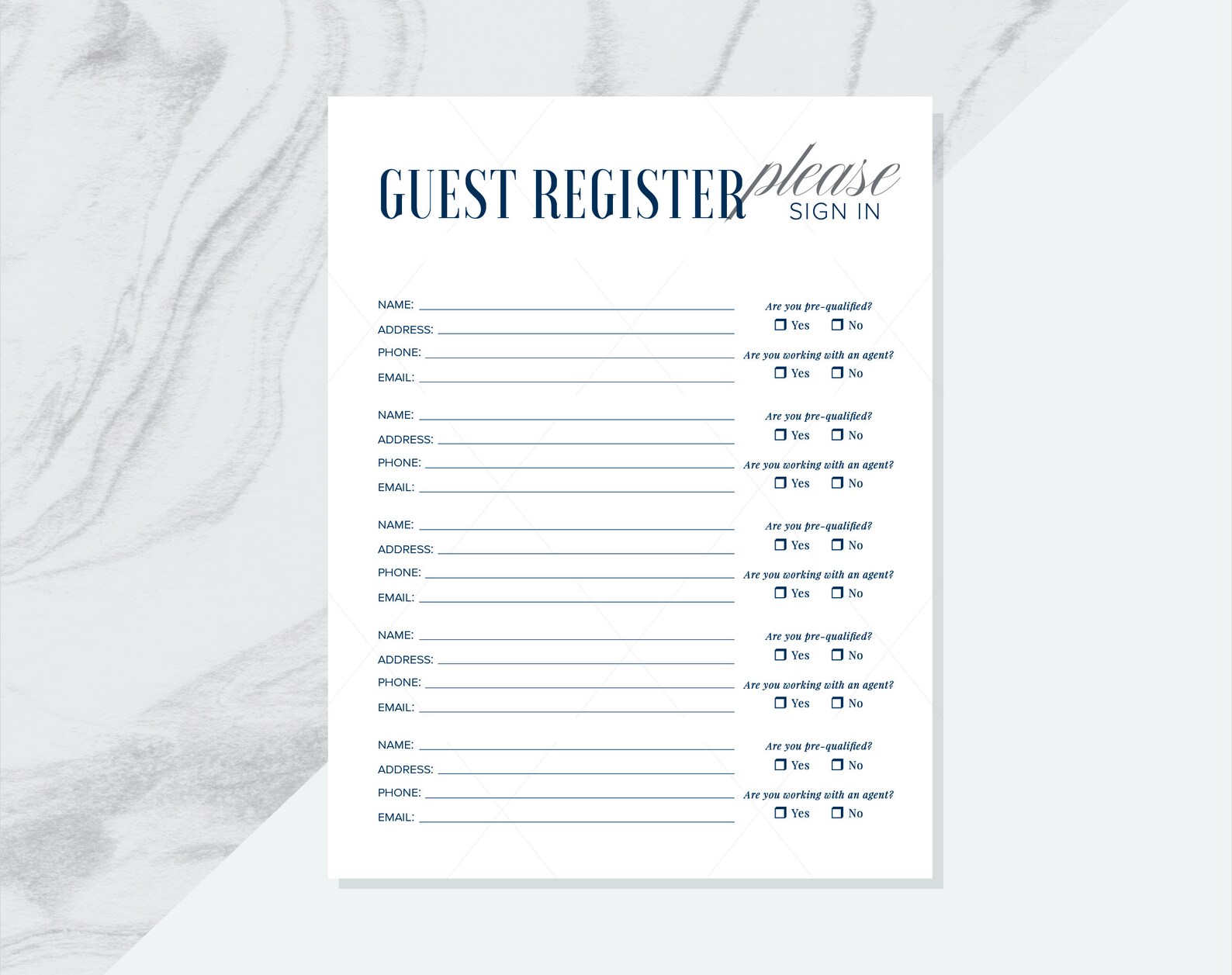 Coldwell Banker Open House Real Estate Please Sign In Forms Etsy