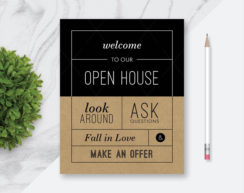 Real Estate Open House Signs to Open House Please Etsy