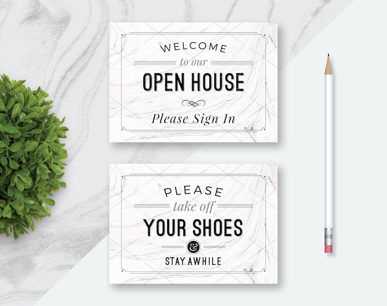 Real Estate Welcome To Our Open House Printables Etsy