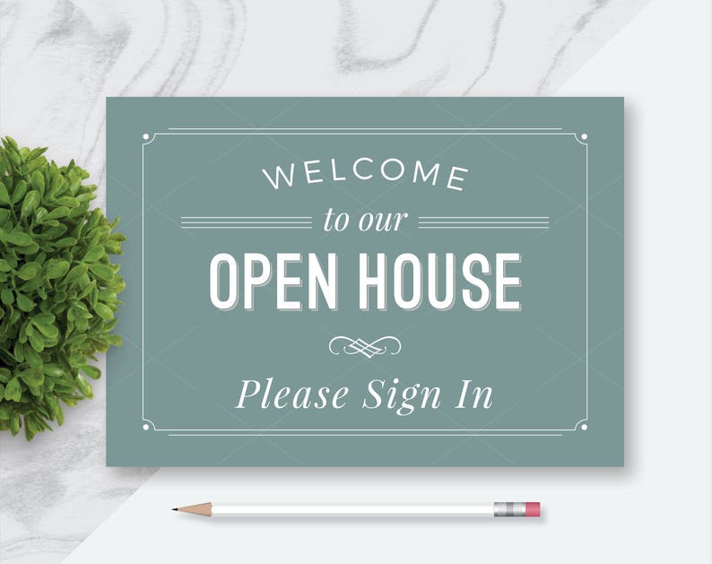 Real Estate Open House Signs to Open House Please Etsy UK