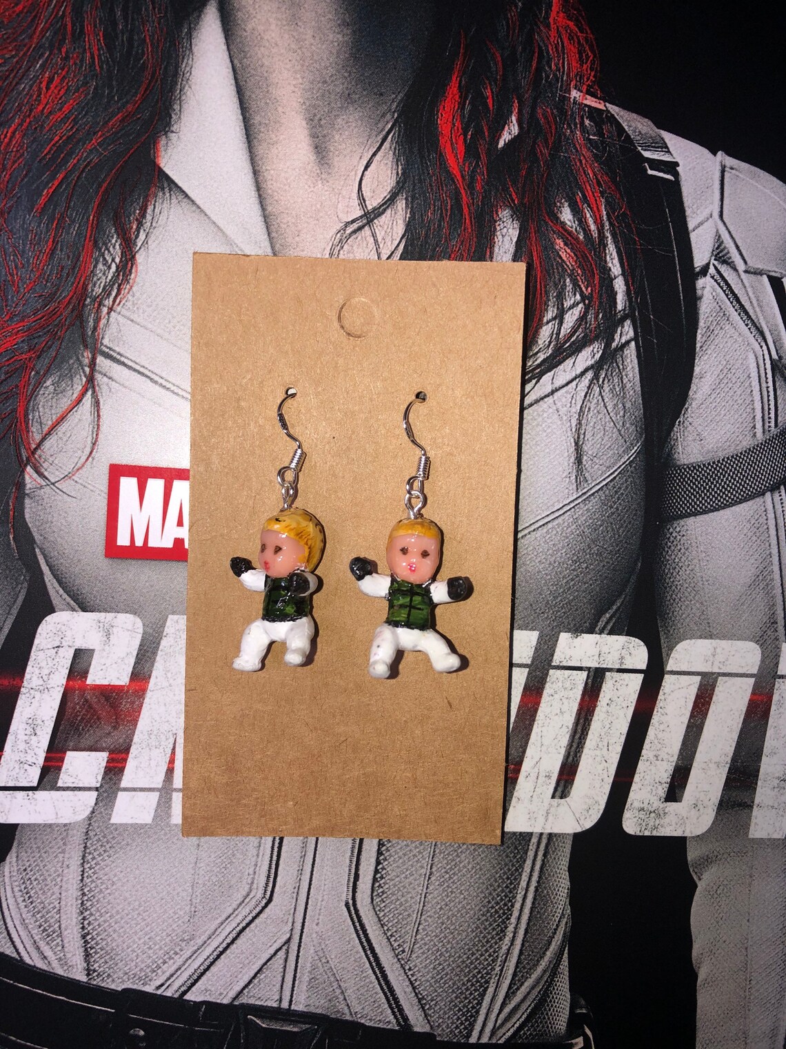 Yelena Belova Black widow baby earrings Etsy