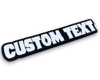 Individuell gestaltetes Autoemblem mit Text, 3D-gedrucktes Emblem für Heckklappe/Kotflügel, personalisierter Name, Firmenlogo