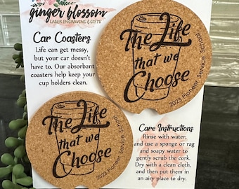 Cork Car Coasters Pioneer Publisher JW Gift